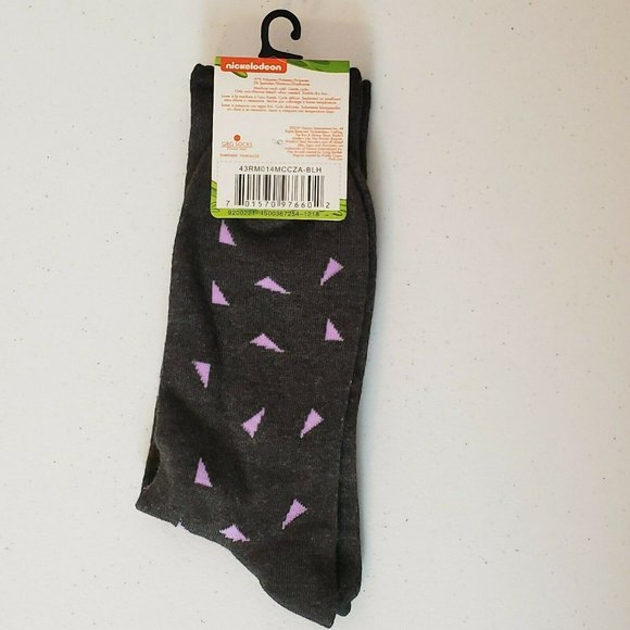 Nickelodeon Rocko's Modern Life Socks Blue Purple Dog Shoe Size 6-12 - Picture 2 of 2